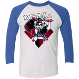 T-Shirts Heather White/Vintage Royal / X-Small Harley Yatta Triblend 3/4 Sleeve