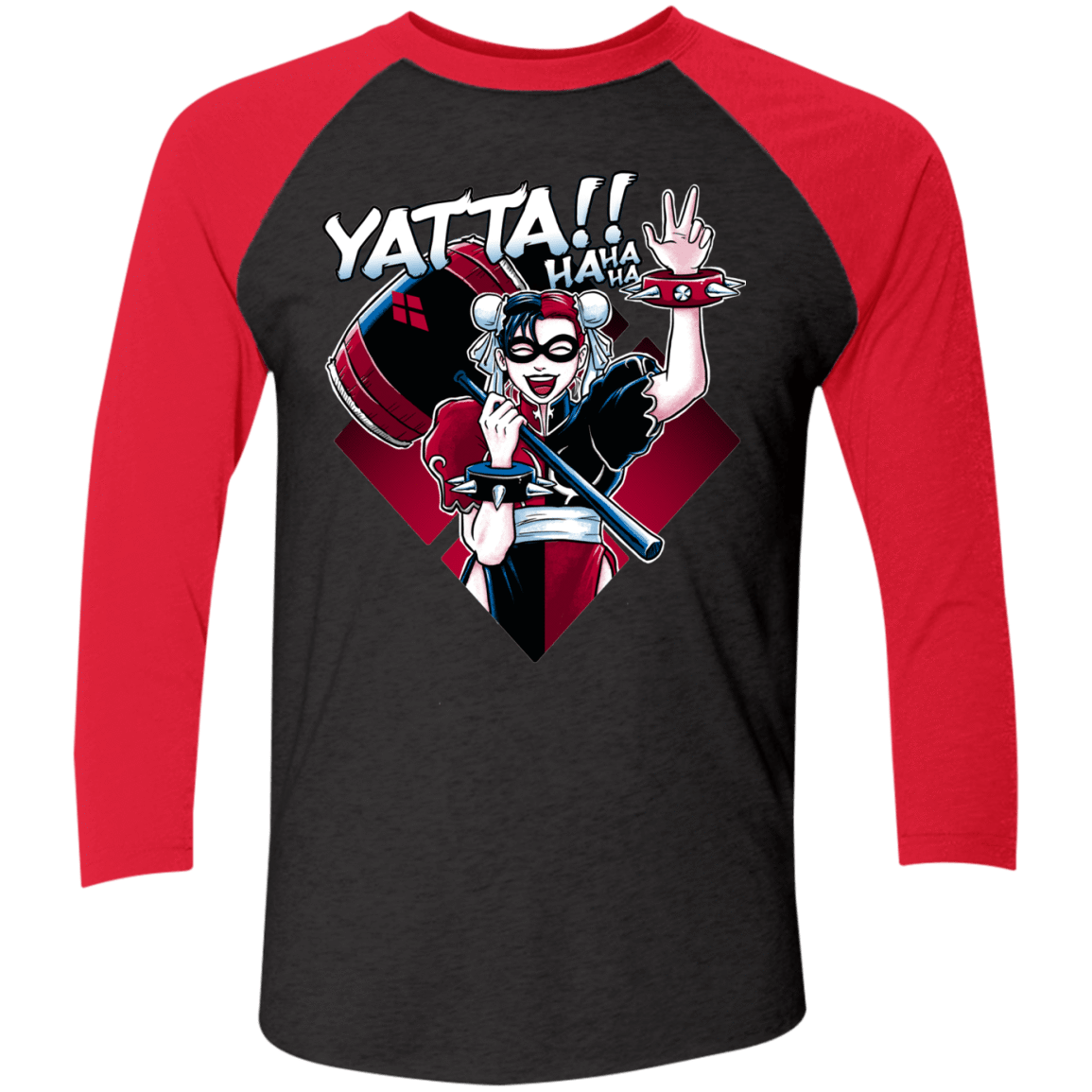 T-Shirts Vintage Black/Vintage Red / X-Small Harley Yatta Triblend 3/4 Sleeve