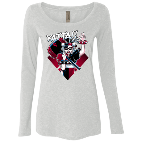 T-Shirts Heather White / Small Harley Yatta Women's Triblend Long Sleeve Shirt
