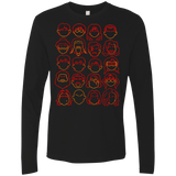 T-Shirts Black / Small Harry Potter line heads Men's Premium Long Sleeve