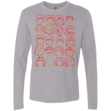 T-Shirts Heather Grey / Small Harry Potter line heads Men's Premium Long Sleeve