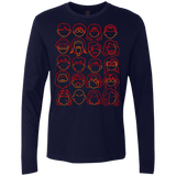 T-Shirts Midnight Navy / Small Harry Potter line heads Men's Premium Long Sleeve