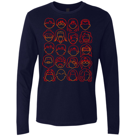 T-Shirts Midnight Navy / Small Harry Potter line heads Men's Premium Long Sleeve