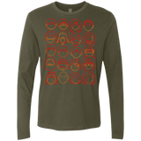 T-Shirts Military Green / Small Harry Potter line heads Men's Premium Long Sleeve