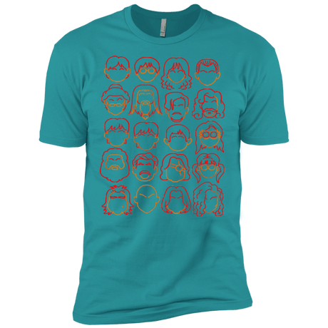 T-Shirts Tahiti Blue / X-Small Harry Potter line heads Men's Premium T-Shirt