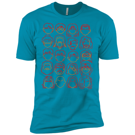 T-Shirts Turquoise / X-Small Harry Potter line heads Men's Premium T-Shirt