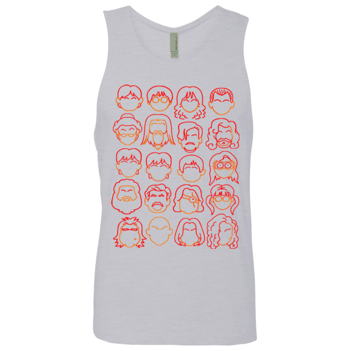 T-Shirts Heather Grey / Small Harry Potter line heads Men's Premium Tank Top