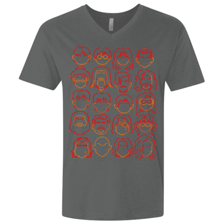 T-Shirts Heavy Metal / X-Small Harry Potter line heads Men's Premium V-Neck