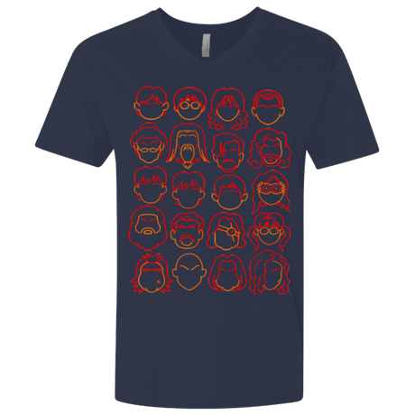 T-Shirts Midnight Navy / X-Small Harry Potter line heads Men's Premium V-Neck