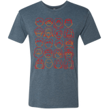 T-Shirts Indigo / Small Harry Potter line heads Men's Triblend T-Shirt