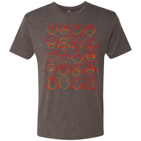 T-Shirts Macchiato / Small Harry Potter line heads Men's Triblend T-Shirt
