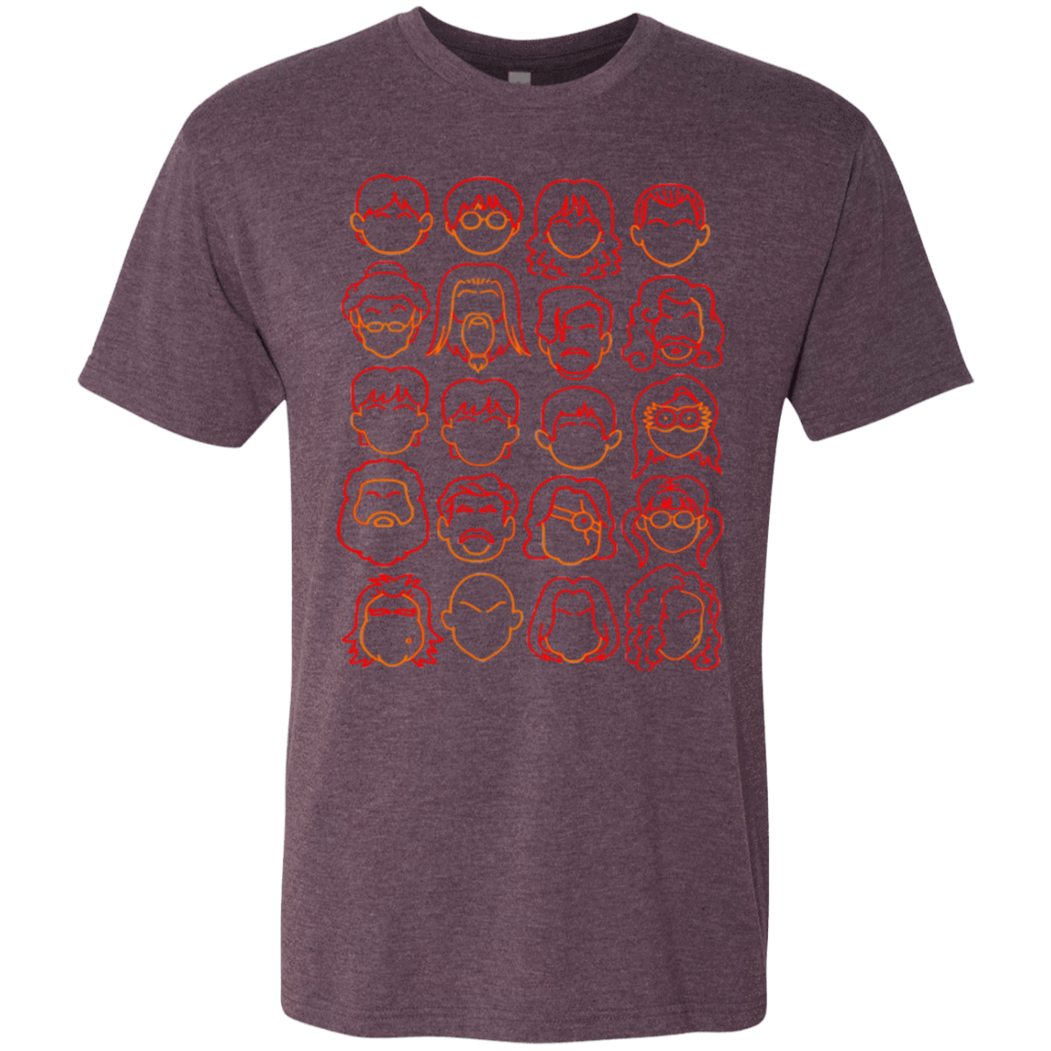 T-Shirts Vintage Purple / Small Harry Potter line heads Men's Triblend T-Shirt