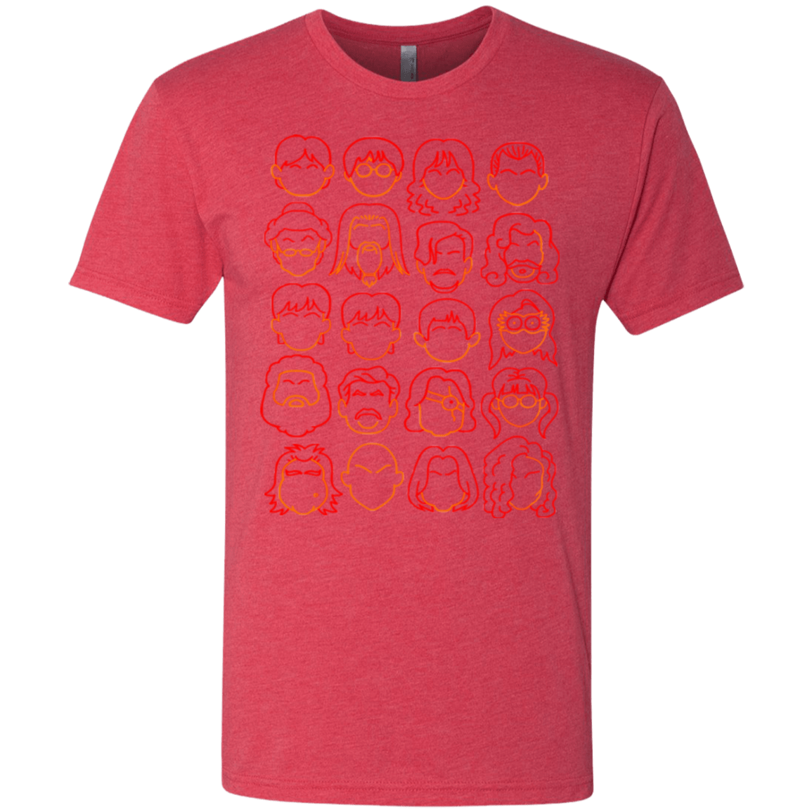 T-Shirts Vintage Red / Small Harry Potter line heads Men's Triblend T-Shirt