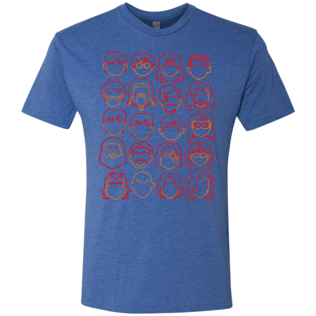 T-Shirts Vintage Royal / Small Harry Potter line heads Men's Triblend T-Shirt