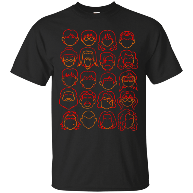 T-Shirts Black / Small Harry Potter line heads T-Shirt
