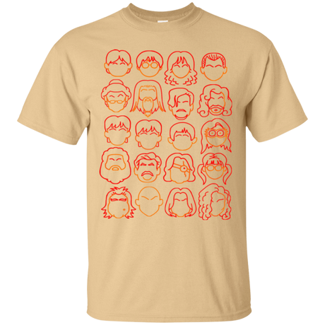 T-Shirts Vegas Gold / Small Harry Potter line heads T-Shirt