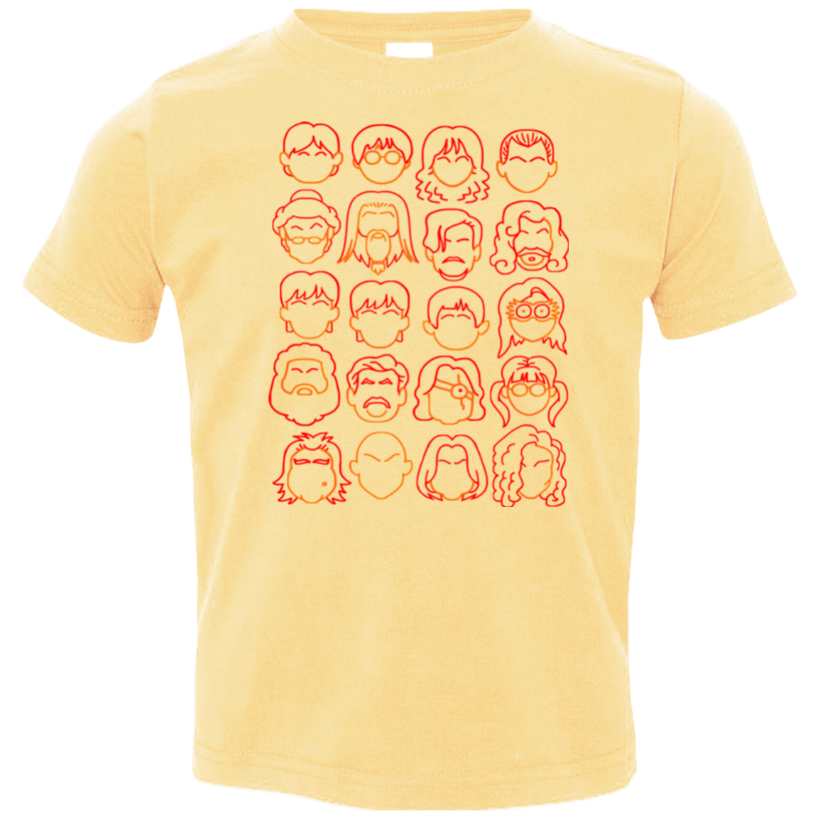 T-Shirts Butter / 2T Harry Potter line heads Toddler Premium T-Shirt