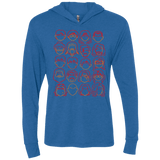 T-Shirts Vintage Royal / X-Small Harry Potter line heads Triblend Long Sleeve Hoodie Tee