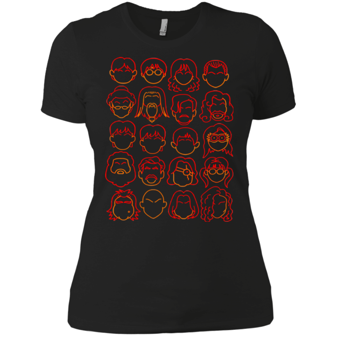 T-Shirts Black / X-Small Harry Potter line heads Women's Premium T-Shirt