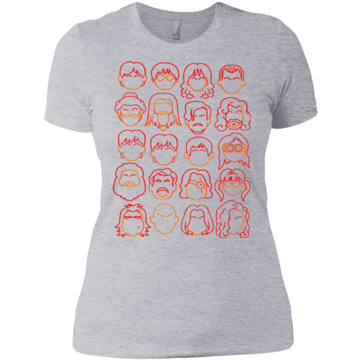 T-Shirts Heather Grey / X-Small Harry Potter line heads Women's Premium T-Shirt