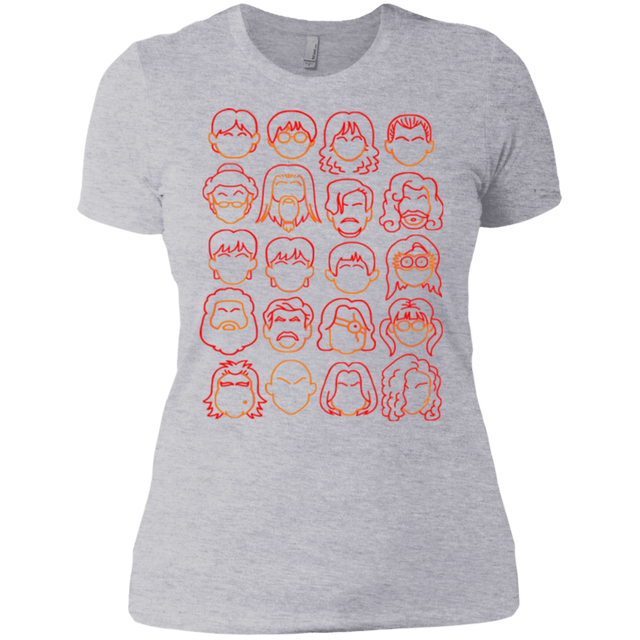 T-Shirts Heather Grey / X-Small Harry Potter line heads Women's Premium T-Shirt