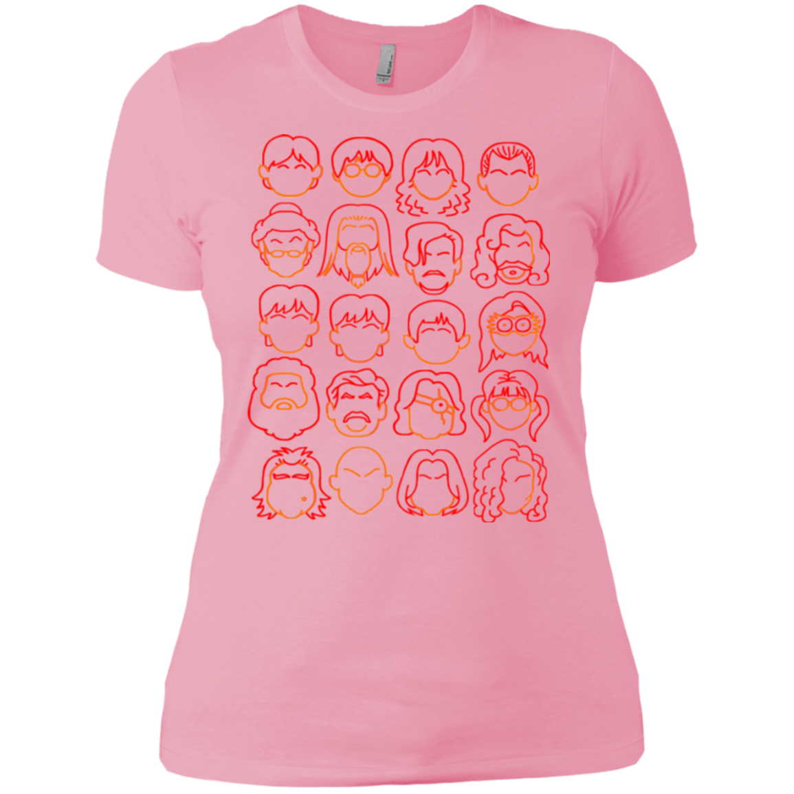 T-Shirts Light Pink / X-Small Harry Potter line heads Women's Premium T-Shirt