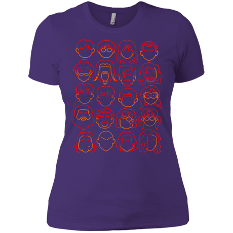 T-Shirts Purple / X-Small Harry Potter line heads Women's Premium T-Shirt