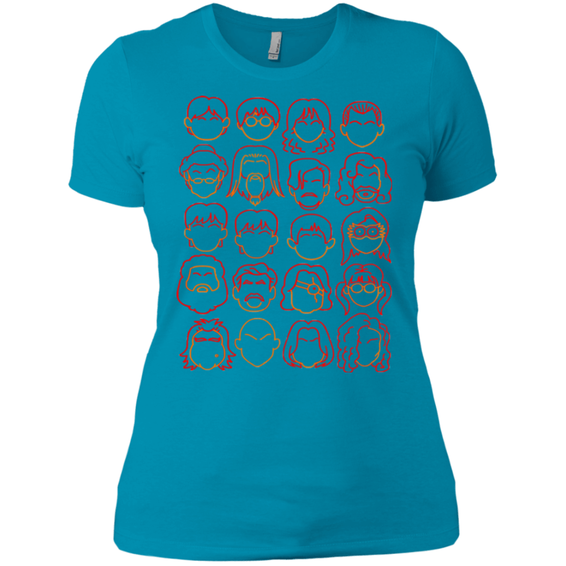 T-Shirts Turquoise / X-Small Harry Potter line heads Women's Premium T-Shirt