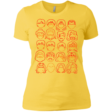 T-Shirts Vibrant Yellow / X-Small Harry Potter line heads Women's Premium T-Shirt