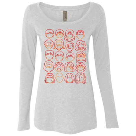 T-Shirts Heather White / Small Harry Potter line heads Women's Triblend Long Sleeve Shirt