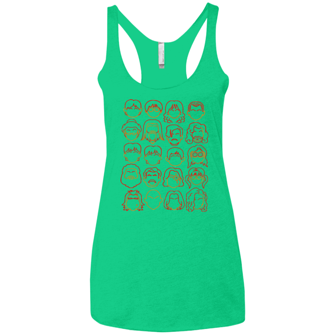 T-Shirts Envy / X-Small Harry Potter line heads Women's Triblend Racerback Tank