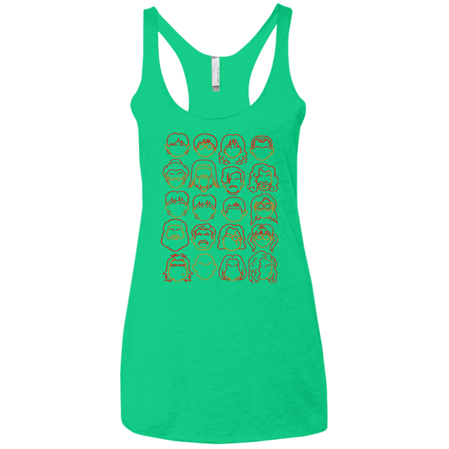 T-Shirts Envy / X-Small Harry Potter line heads Women's Triblend Racerback Tank