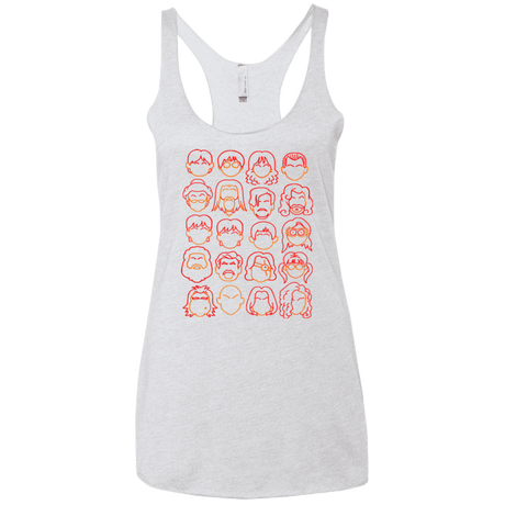 T-Shirts Heather White / X-Small Harry Potter line heads Women's Triblend Racerback Tank