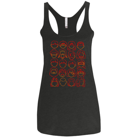 T-Shirts Vintage Black / X-Small Harry Potter line heads Women's Triblend Racerback Tank