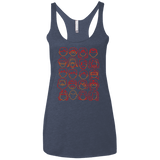 T-Shirts Vintage Navy / X-Small Harry Potter line heads Women's Triblend Racerback Tank