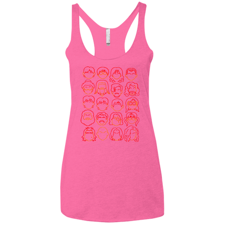T-Shirts Vintage Pink / X-Small Harry Potter line heads Women's Triblend Racerback Tank