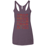 T-Shirts Vintage Purple / X-Small Harry Potter line heads Women's Triblend Racerback Tank