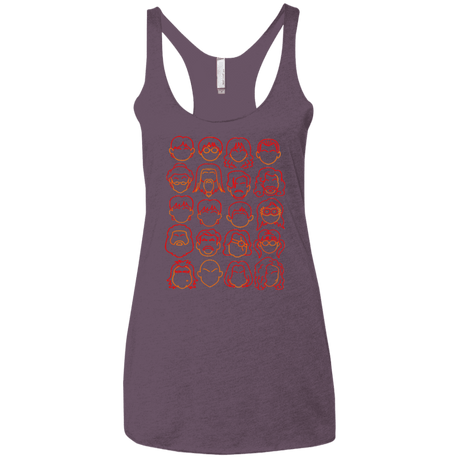 T-Shirts Vintage Purple / X-Small Harry Potter line heads Women's Triblend Racerback Tank