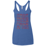 T-Shirts Vintage Royal / X-Small Harry Potter line heads Women's Triblend Racerback Tank