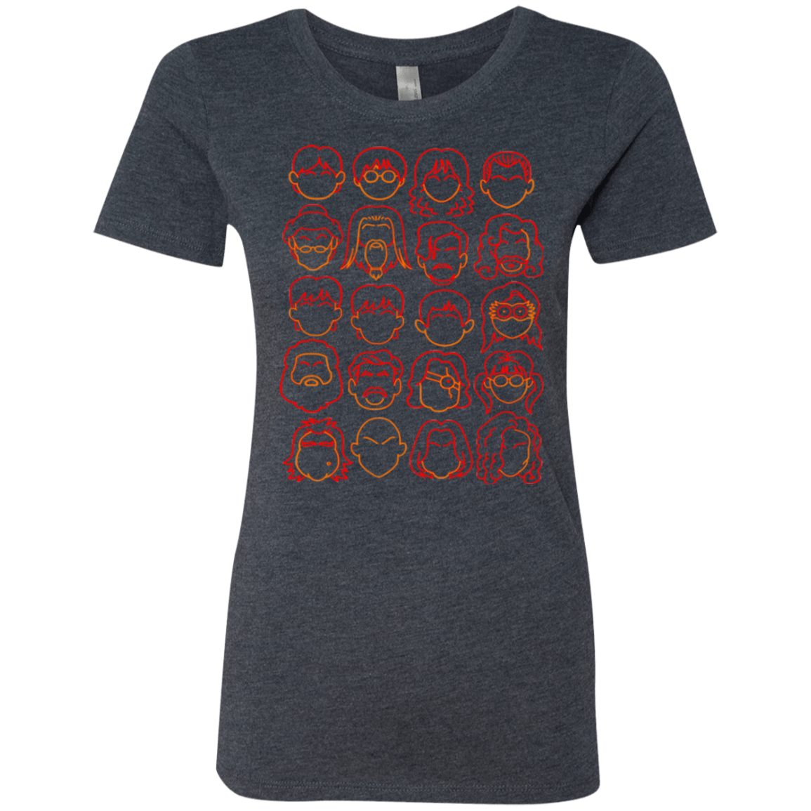 T-Shirts Vintage Navy / Small Harry Potter line heads Women's Triblend T-Shirt