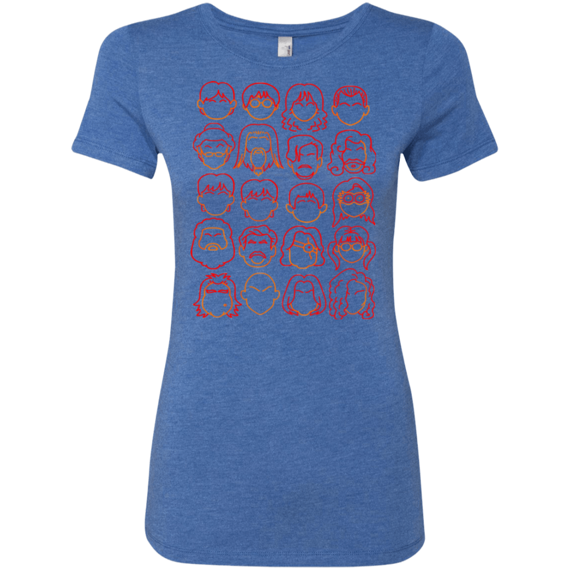 T-Shirts Vintage Royal / Small Harry Potter line heads Women's Triblend T-Shirt