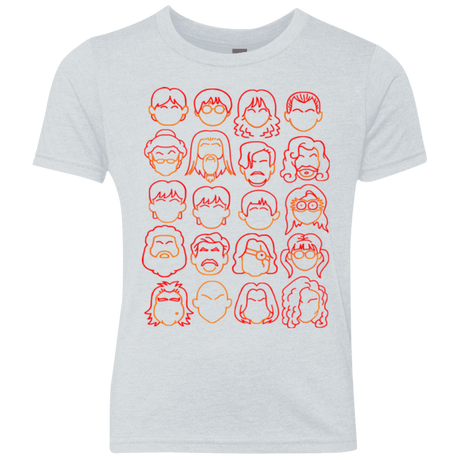 T-Shirts Heather White / YXS Harry Potter line heads Youth Triblend T-Shirt