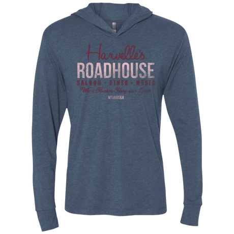 T-Shirts Indigo / X-Small Harvelle's Roadhouse Triblend Long Sleeve Hoodie Tee