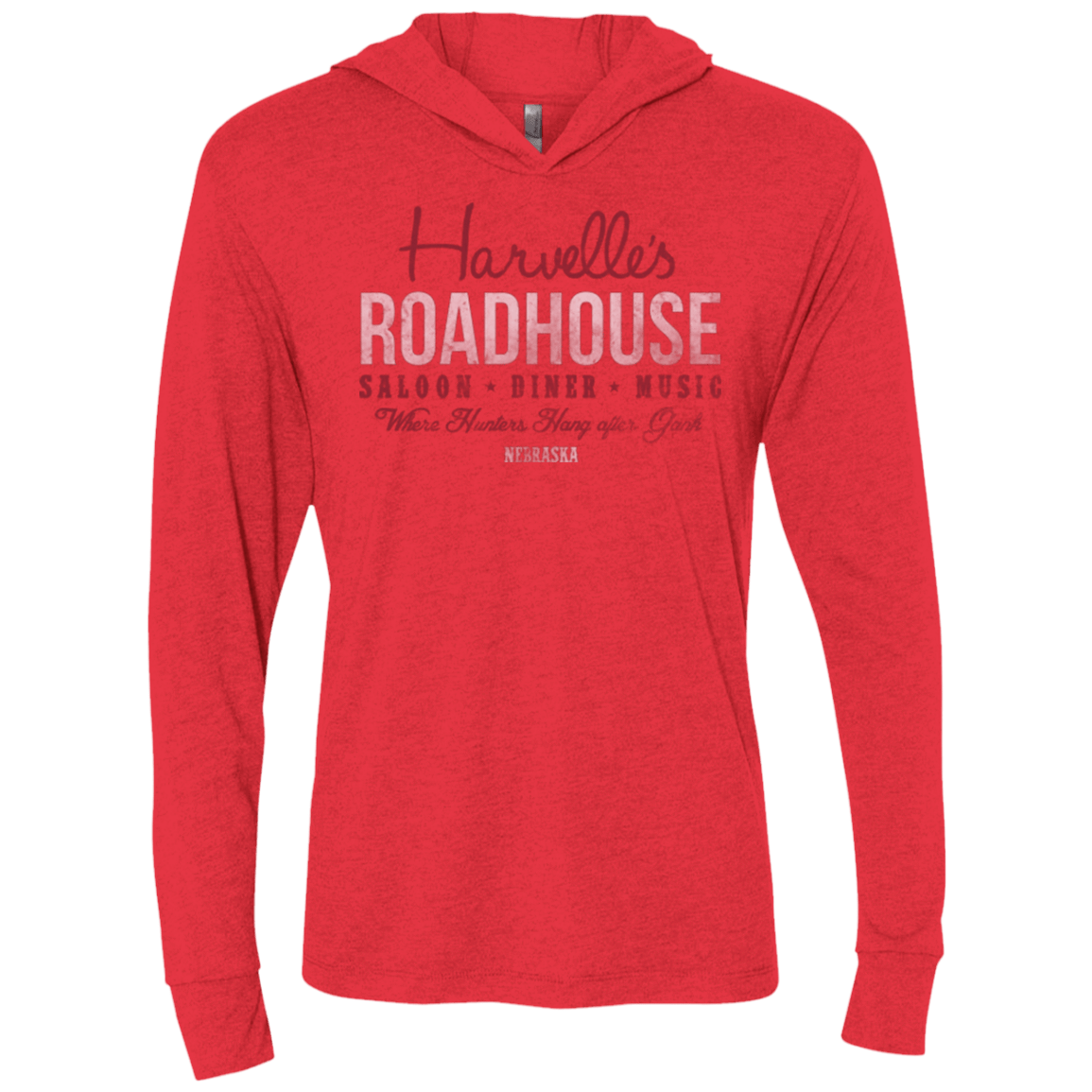 T-Shirts Vintage Red / X-Small Harvelle's Roadhouse Triblend Long Sleeve Hoodie Tee