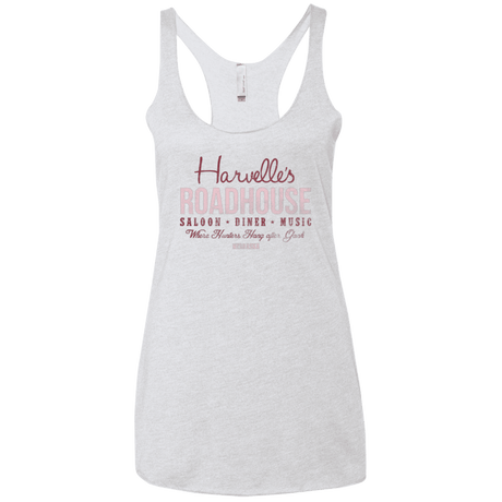 T-Shirts Heather White / X-Small Harvelle's Roadhouse Women's Triblend Racerback Tank