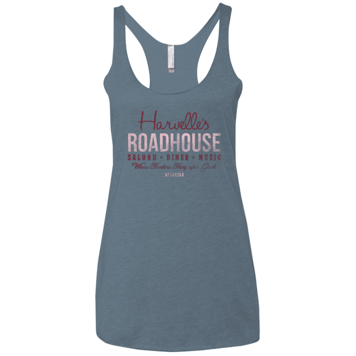 T-Shirts Indigo / X-Small Harvelle's Roadhouse Women's Triblend Racerback Tank