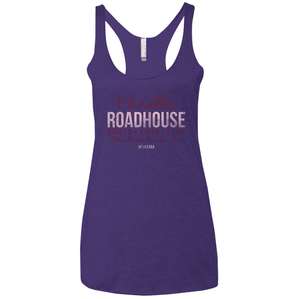 T-Shirts Purple / X-Small Harvelle's Roadhouse Women's Triblend Racerback Tank