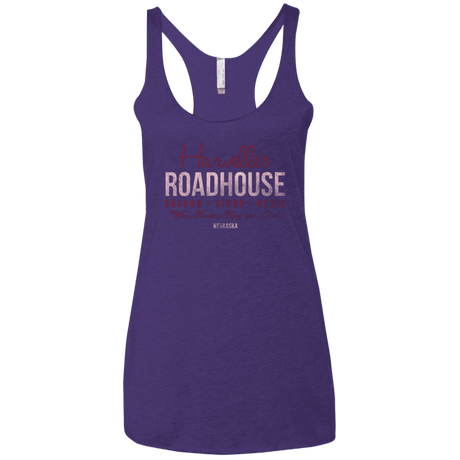 T-Shirts Purple / X-Small Harvelle's Roadhouse Women's Triblend Racerback Tank