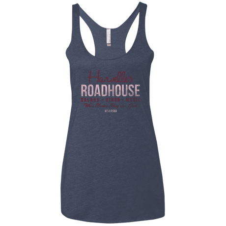 T-Shirts Vintage Navy / X-Small Harvelle's Roadhouse Women's Triblend Racerback Tank