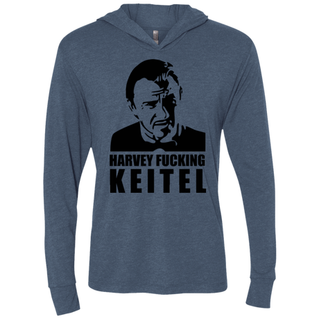 T-Shirts Indigo / X-Small Harvey fucking Keitel Triblend Long Sleeve Hoodie Tee